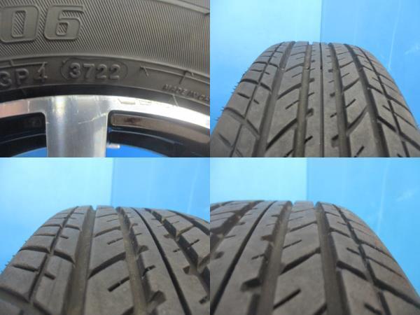 4本 2022年製 中古 夏 サマータイヤ ヨコハマ S306 155/65R13 73S アルミホイール 13インチ 4.00B +45 100 4H モコ ルークス ワゴンRの画像9