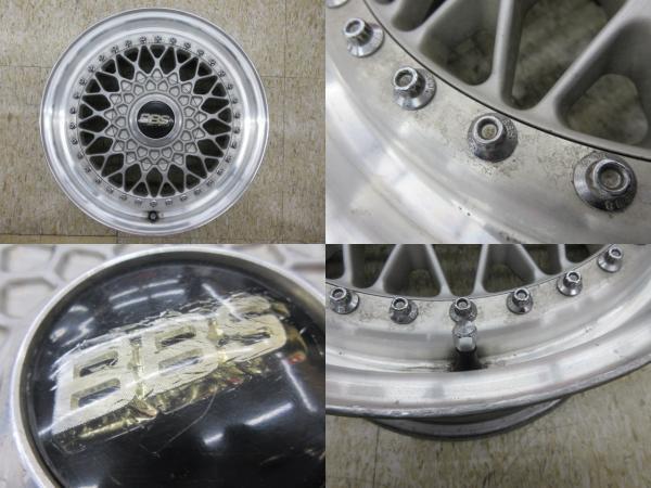 BBS RS137 16x7J+45 5H-114.3(3本軽度歪みアリ)中古4本セット クラウン 100系 マーク2 クレスタ チェイサー リバレルに 鴻巣 高速有鉛 旧車の画像4