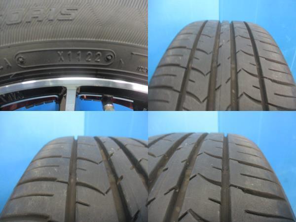 4本 2022年製 中古 夏サマータイヤ グッドイヤー Efficient Grip Eco EG01 185/60R15 アルミホイール 15インチ 6J +45 100 5H シエンタ_画像9