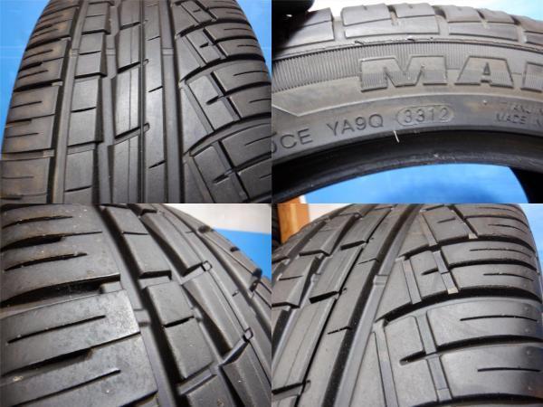 処分市 中古タイヤホイールセット メッシュホール 18x7J+48 5H114.3 + MARSHAL MATRAC XM 225/45R18 マークX オデッセイ エスティマ 等_画像3