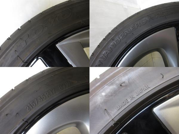 美品 トヨタ 50系 プリウス純正 17*7J+50 100 5H + TOYO ナノエナジー R53 215/45R17 2020年 武蔵村山 30系の画像3