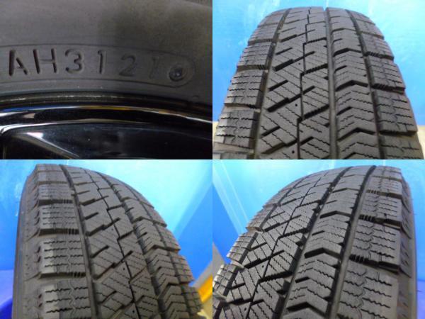 スタッドレス【中古】BS プレオ 14インチ BS ブリザックVRX2 155/65R14 タイヤホイール4本セット 静岡裾野の画像8