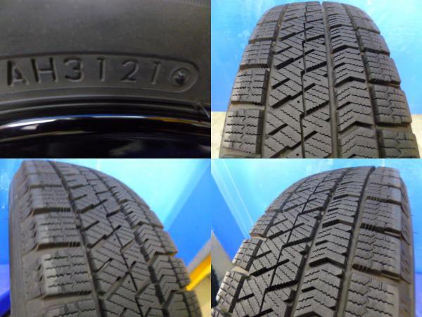 スタッドレス【中古】BS プレオ 14インチ BS ブリザックVRX2 155/65R14 タイヤホイール4本セット 静岡裾野の画像10