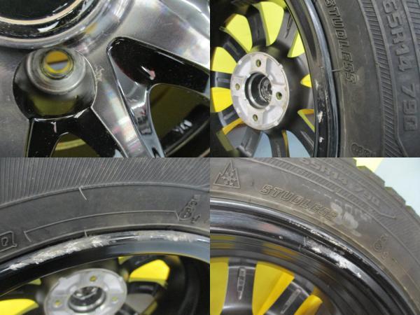 タンク ルーミー 夏タイヤ 4本 新品 特選 輸入タイヤ 165/65R14 + 社外 アルミ ディルーチェ DX10 トール パッソ ミラージュ 足利_画像6