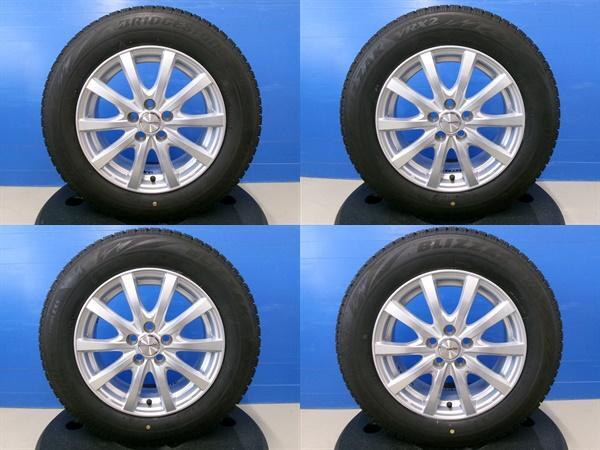 195/65R15 ブリヂストン VRX2 冬タイヤ 中古 ウェッズ 15インチ 5H100 プリウス カローラツーリング CT スタッドレス 岡崎_画像2