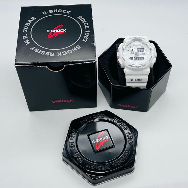 CASIO G-SHOCK G-LIDE GAX-100A-7AJF ホワイト カシオ Gショック ホワイト アナデジ デジタル 腕時計 中古 稼働品 #13_画像1