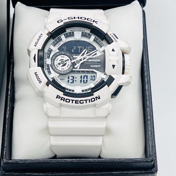 CASIO G-SHOCK GA-400-7AJF 5398 カシオ Gショック ホワイト デジアナ デジタル 腕時計 中古 稼働品 #1_画像2