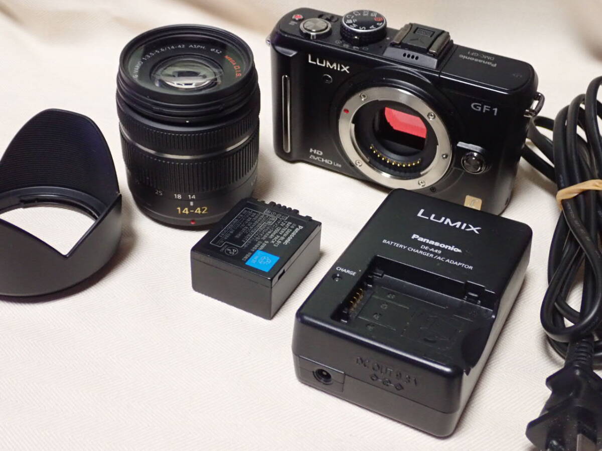 Panasonic パナソニック LUMIX ミラーレス一眼カメラ GF1 + 14-42mm レンズ エスプリブラック DMC-GF1の画像7