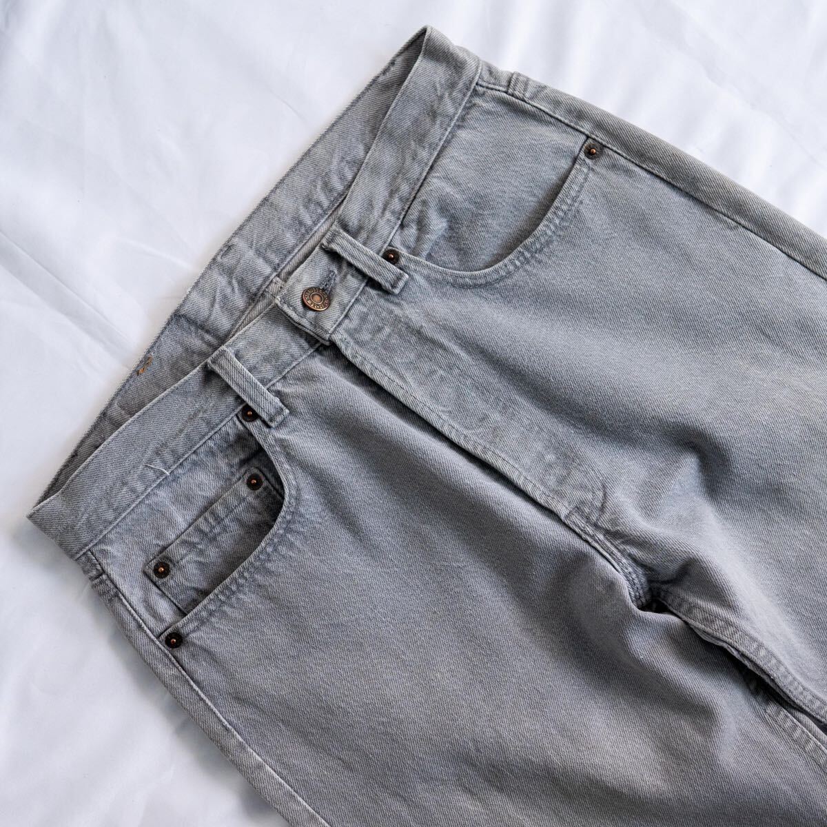 レア Levi’s 501 先染めグレーデニム USA製 80s 表記W31 リーバイス 0636_画像3