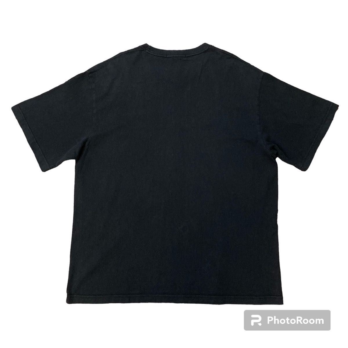 パーソンズ PERSON'S JEANS プリントTシャツ 半袖 ロゴ カジュアル ブラック コットン 3L