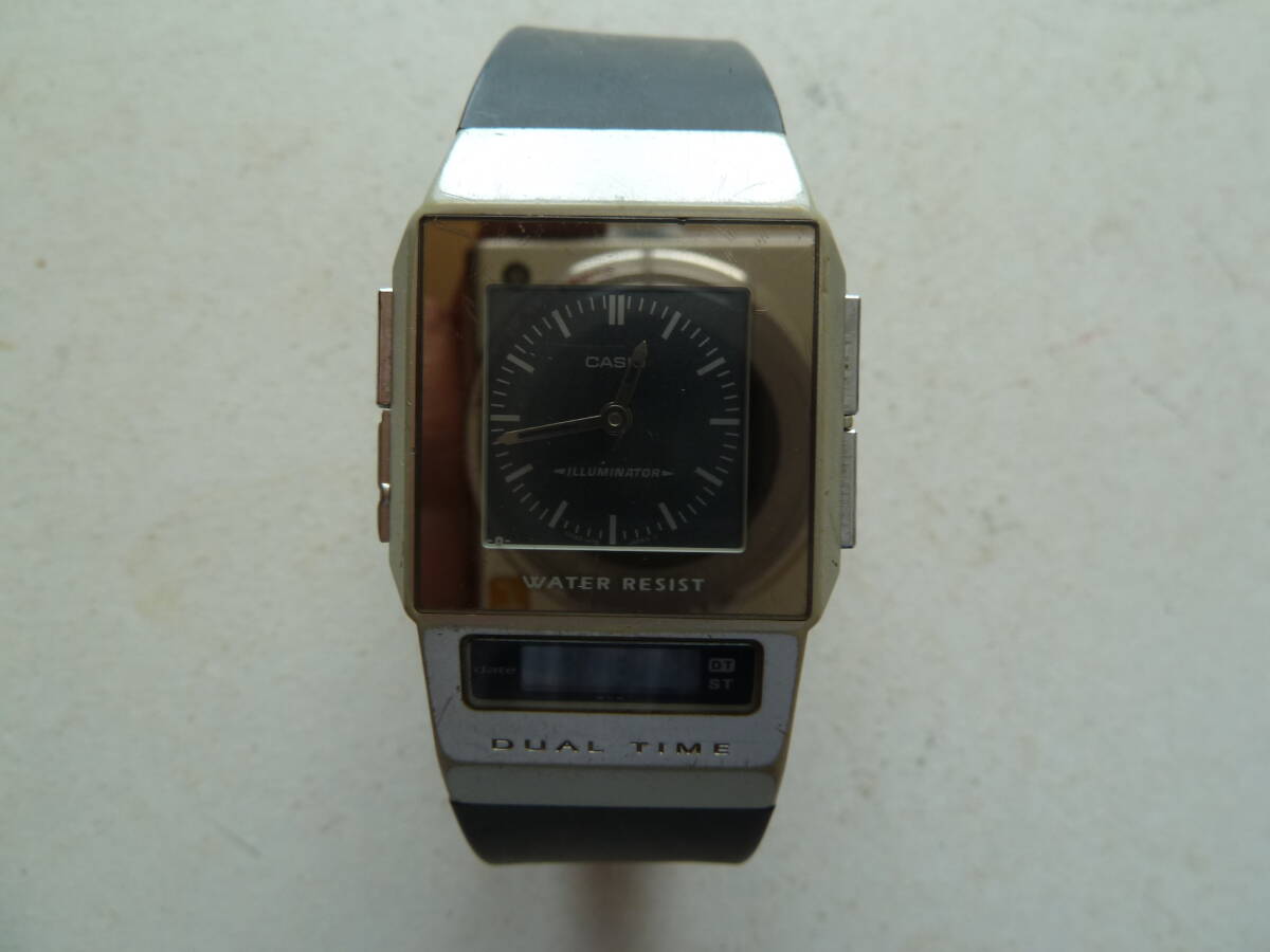 CASIO カシオ FS-01 デジアナ デュアルタイム 腕時計 電池交換済み 稼働品 ペラウォッチの画像1