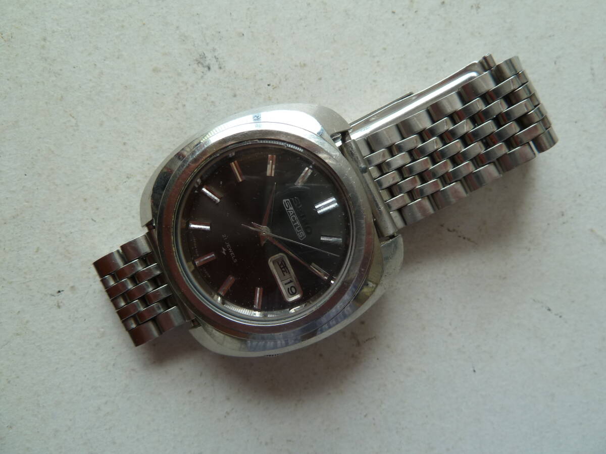 SEIKO　セイコー　5アクタス　21石　メンズ　自動巻き　腕時計　7019‐7010　黒文字盤_画像3