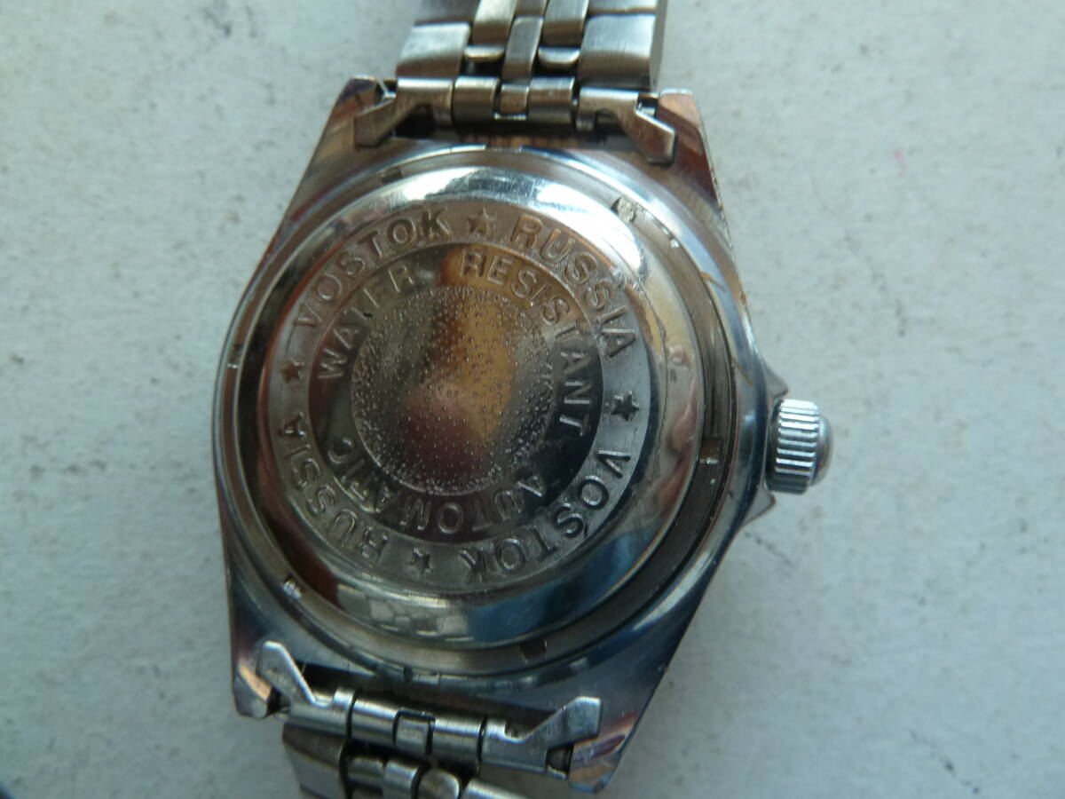 VOSTOK　ボストーク　ロシア製　メンズ　自動巻き　31石　腕時計　回転ベゼル　青文字盤