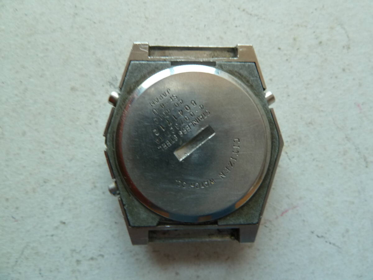 シチズン　オールドデジタル　腕時計　40‐4012　デュアルタイム　電池交換済み