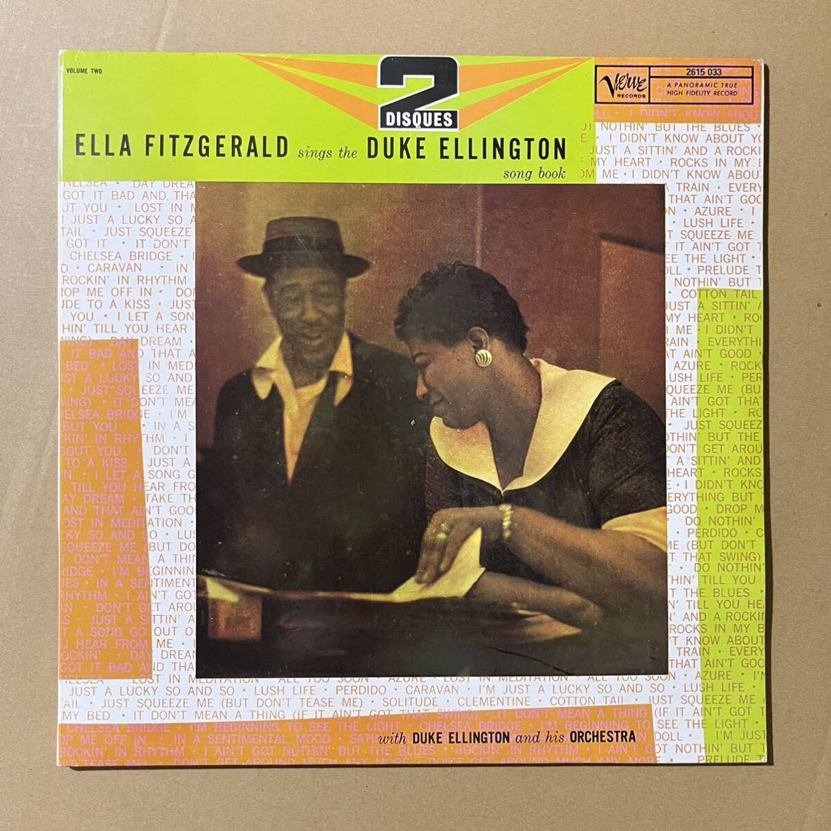 仏盤 / オリジナル / 2LP / Ella Fitzgerald Duke Ellington Sings the Song Book Verve エラ フィッツジェラルド vol.2の画像1