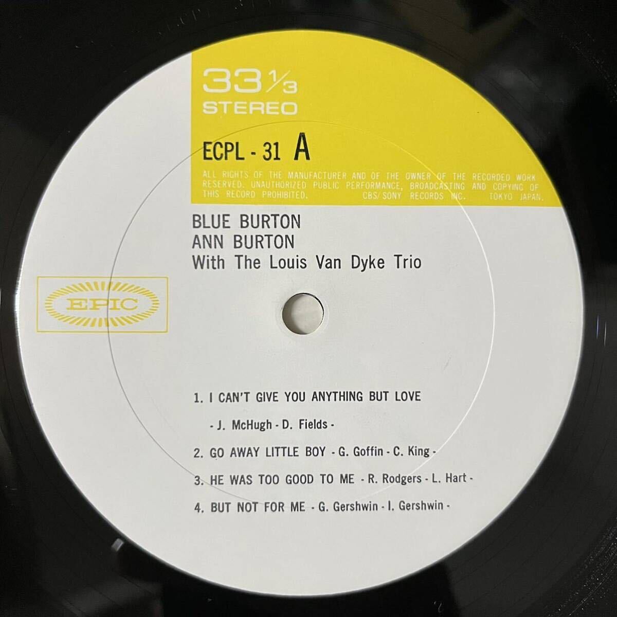 美盤 / Ann Burton With The Louis Van Dyke Trio / Blue Burton