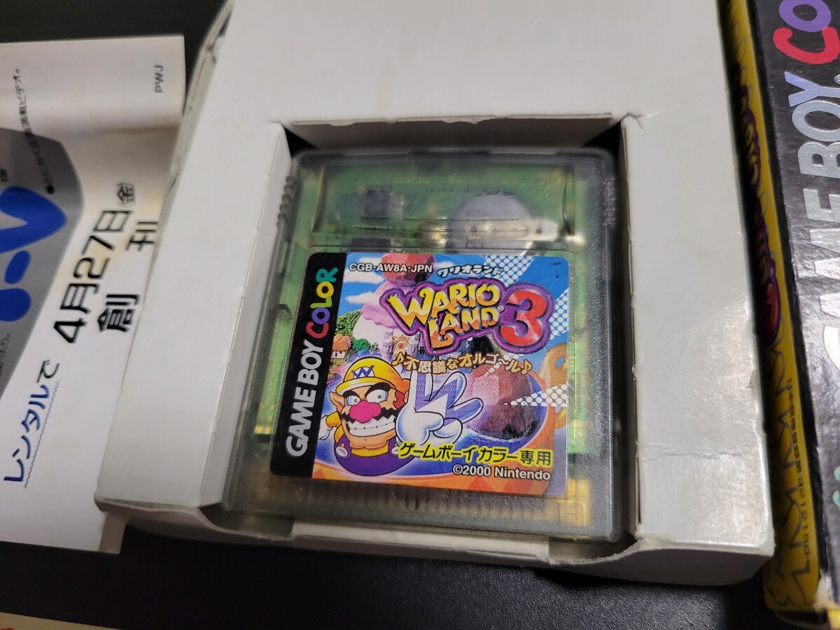 ワリオランド３ / WARIO LAND3 不思議なオルゴール シール付き ゲームボーイカラー GBC 動作品 Nintendo 任天堂の画像4