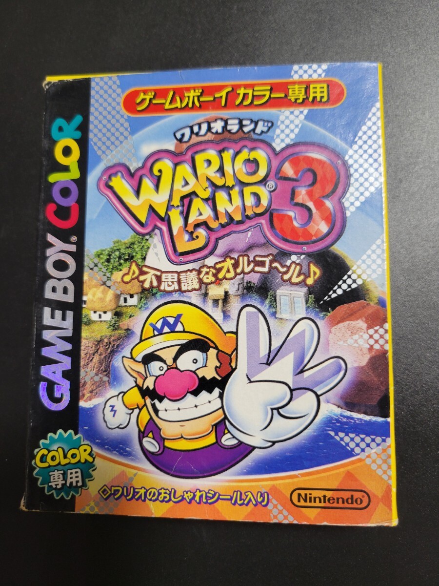 ワリオランド３ / WARIO LAND3 不思議なオルゴール シール付き ゲームボーイカラー GBC 動作品 Nintendo 任天堂の画像2