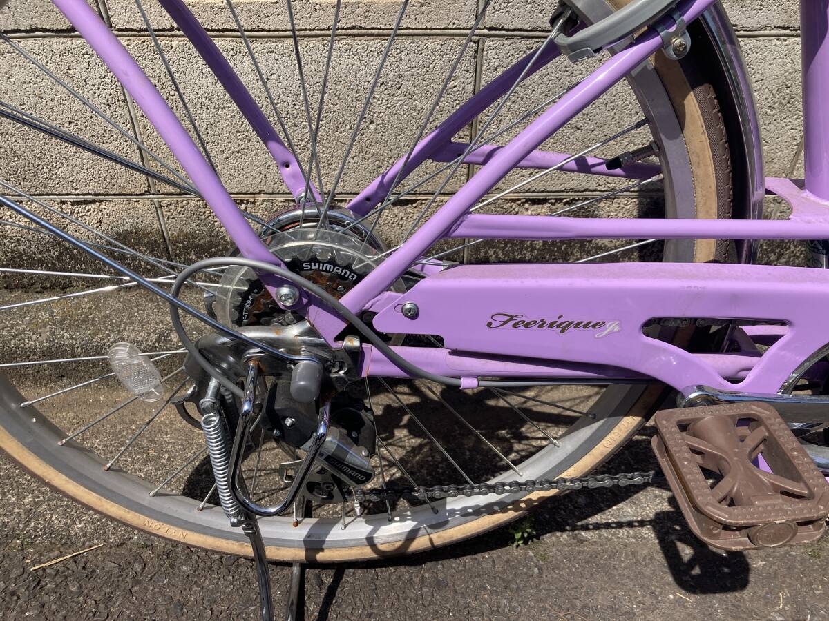 [ direct pickup limitation : Tokyo Metropolitan area prefecture middle city ] for children bicycle 24 -inch cycle base ...ASAHI Ferrie kJr. Junior model purple purple 