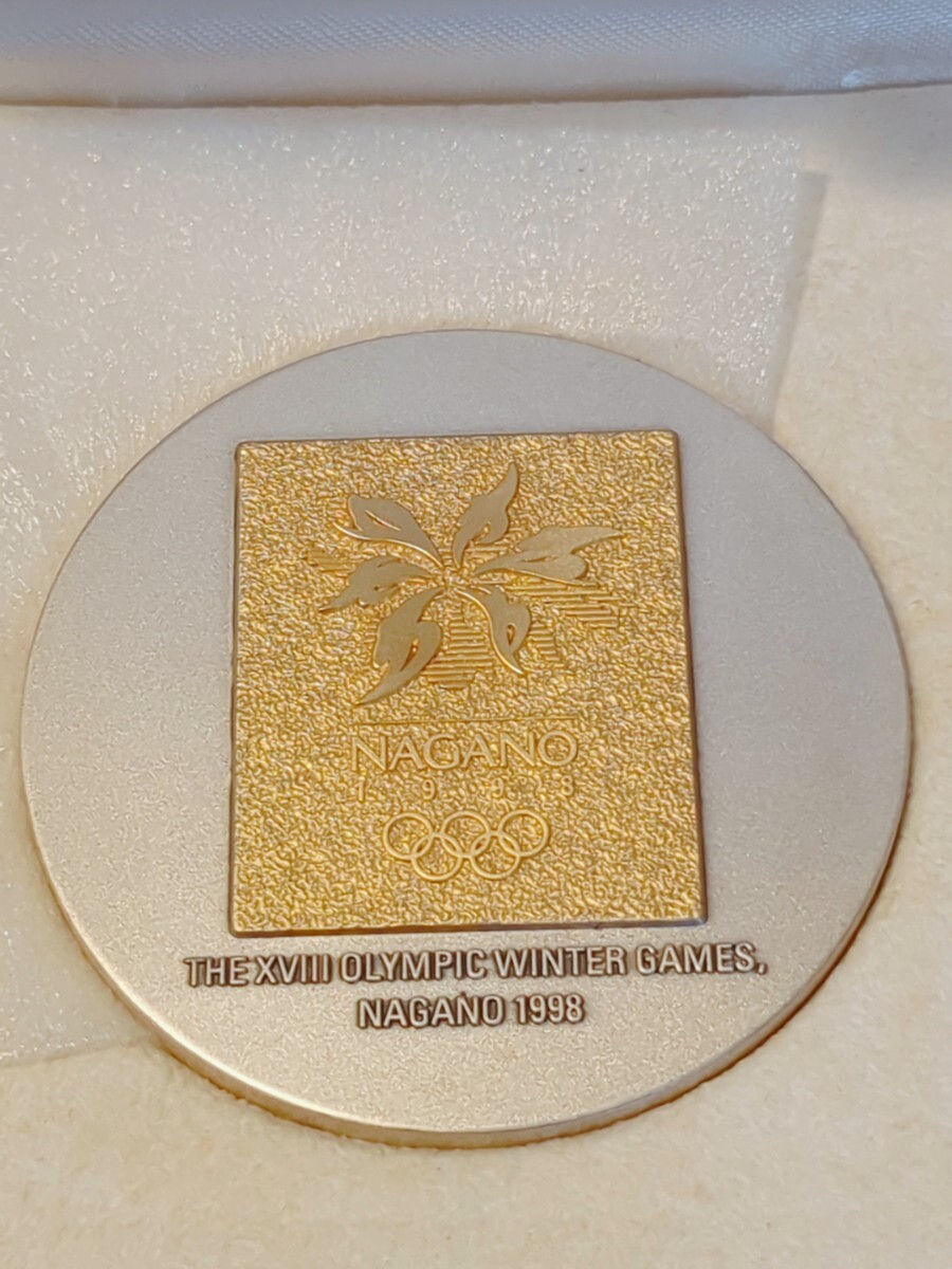 純銀メダル 123g 記念メダル 造幣局 記念銀貨 長野オリンピック記念貨幣発行記念 記念硬貨 Y779の画像4