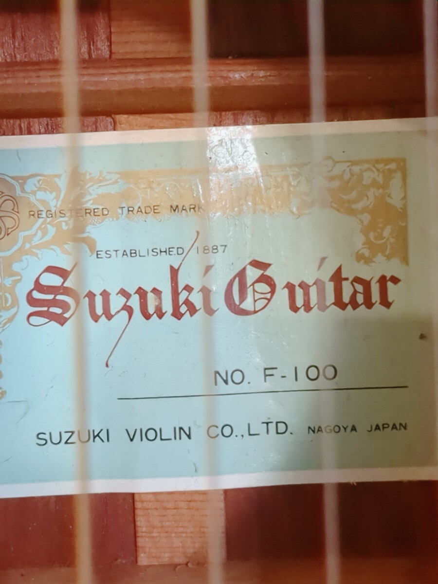 SuzukiGuitar F-100 アコースティックギター スズキギター　弦楽器 アコギ　Y781_画像6