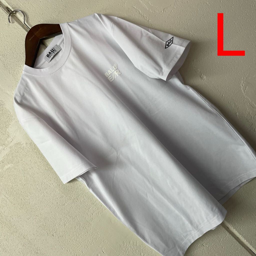 サンプル品LサイズメンズBALL速乾素材半袖Tシャツ白_画像1