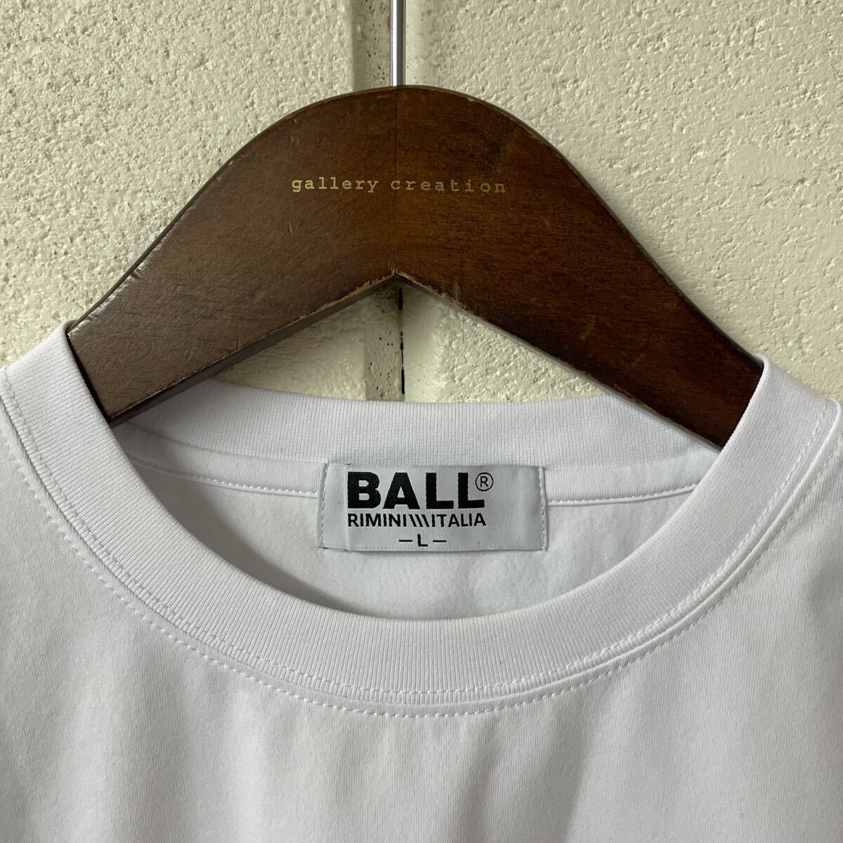 サンプル品LサイズメンズBALL速乾素材胸ポケット半袖Tシャツ白_画像5