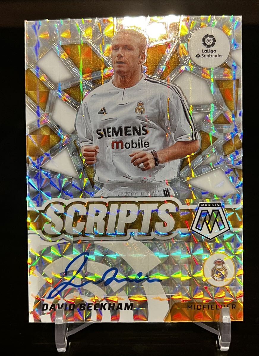 2021-22 PANINI MOSAIC LA LIGA SOCCER DAVID BECKHAM ベッカム 直筆サインカード 貴重なレアルユニフォームの画像1