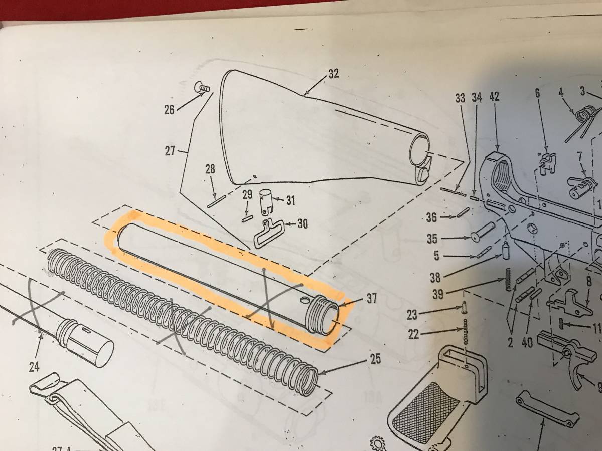 実物　ベトナム戦争当時物　M-16バッファチューブ新品　送料込み_画像1