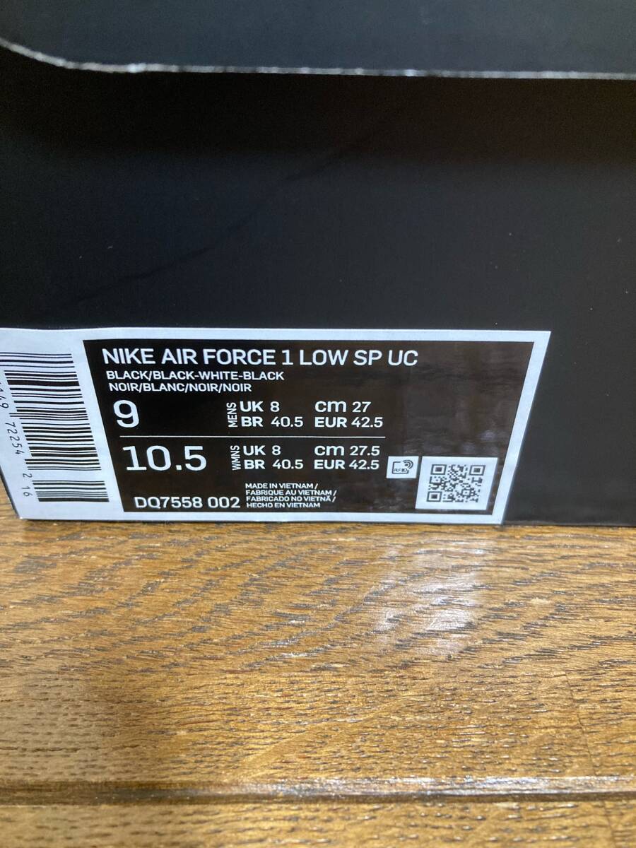 国内正規 タグ付き 新品 NIKE AIR FORCE 1 LOW SP UC DQ7558-002 UNDER COVER エアフォース アンダーカバー GORE-TEX_画像2