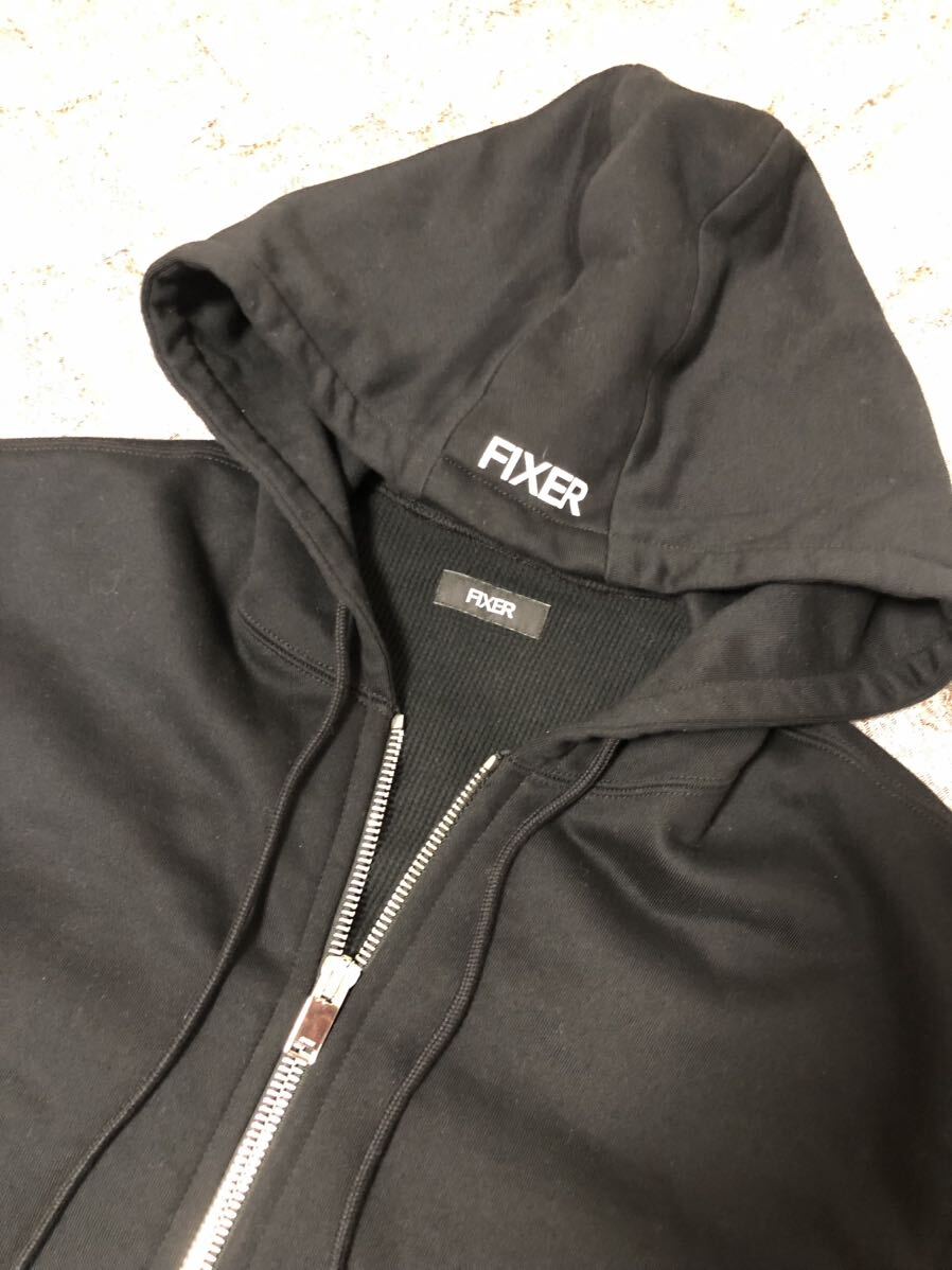 ★Alto e Diritto購入 FIXER (フィクサー) FPK-03 Technical Jersey Zip up hoodie 黒 サイズＬ 7.9万の画像2