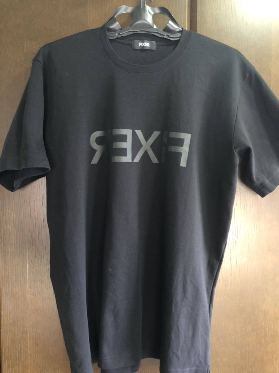 ★Alto e Diritto購入 FIXER (フィクサー) FTS-03 Reverse Print Crew Neck Tシャツ ALL BLACK サイズＬ 定価2.6万の画像2