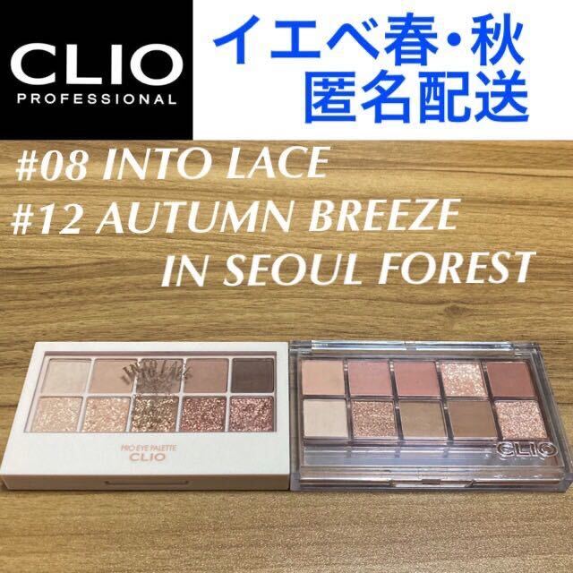 CLIO プロアイパレット イエベ春 イエベ秋 #08 イントゥレース #12 オータムブリーズインソウルフォレスト アイシャドウ クリオ