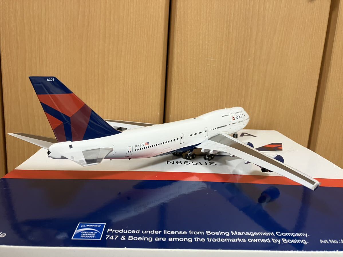 1/200 Aviation200 B747-400 デルタ航空 DELTA ダイキャスト 模型の画像4