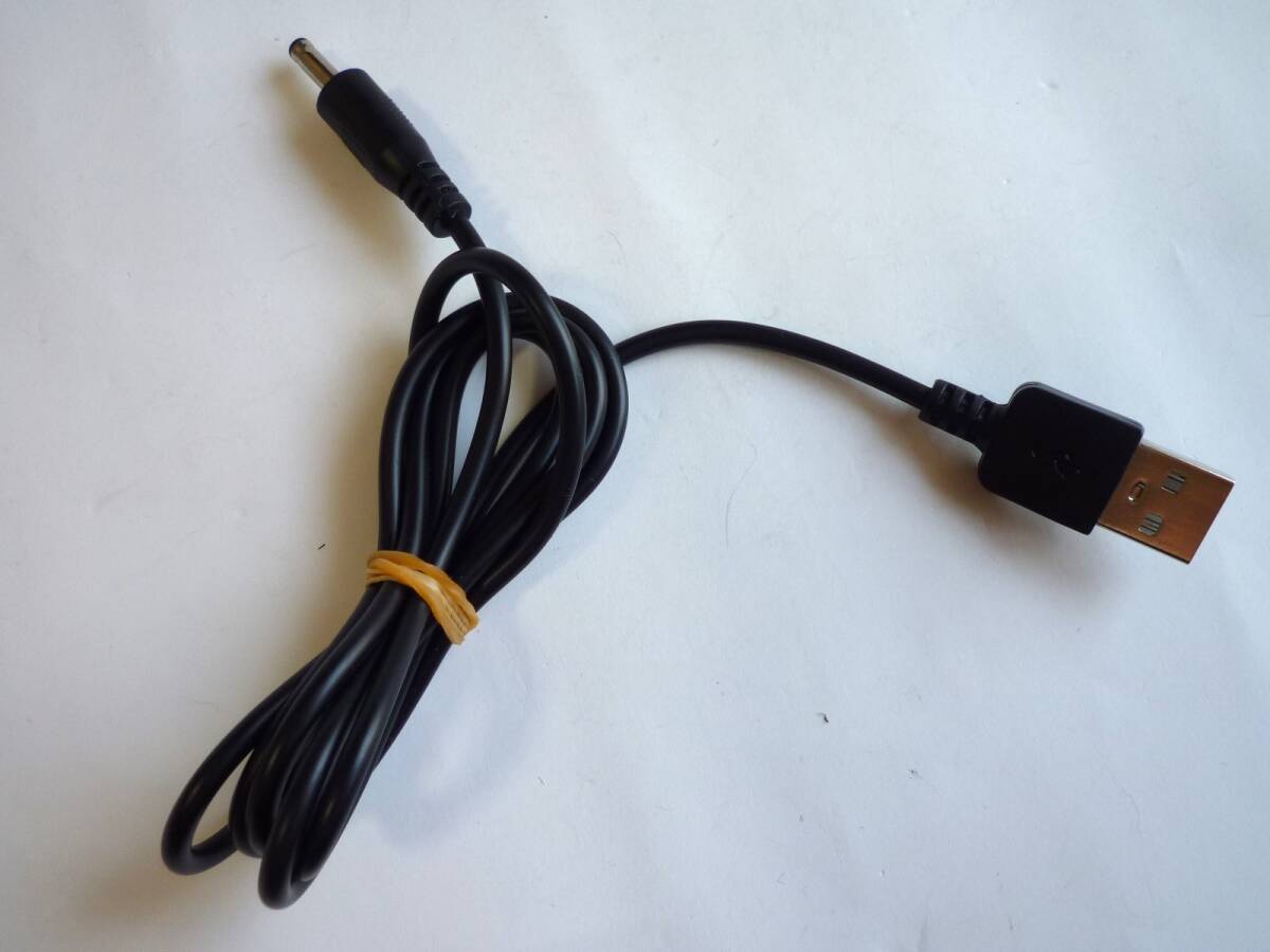 USB-DCケーブル DCケーブル DCコード 1m φ3.5㎜ DCプラグ オス-USB オスDC電源ケーブル 黒 ブラック USBケーブルの画像1