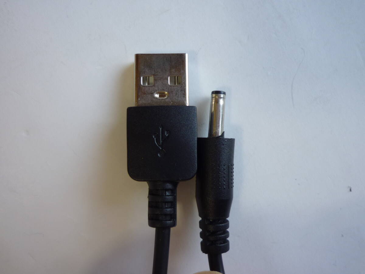 USB-DCケーブル DCケーブル DCコード 1m φ3.5㎜ DCプラグ オス-USB オスDC電源ケーブル 黒 ブラック USBケーブルの画像3