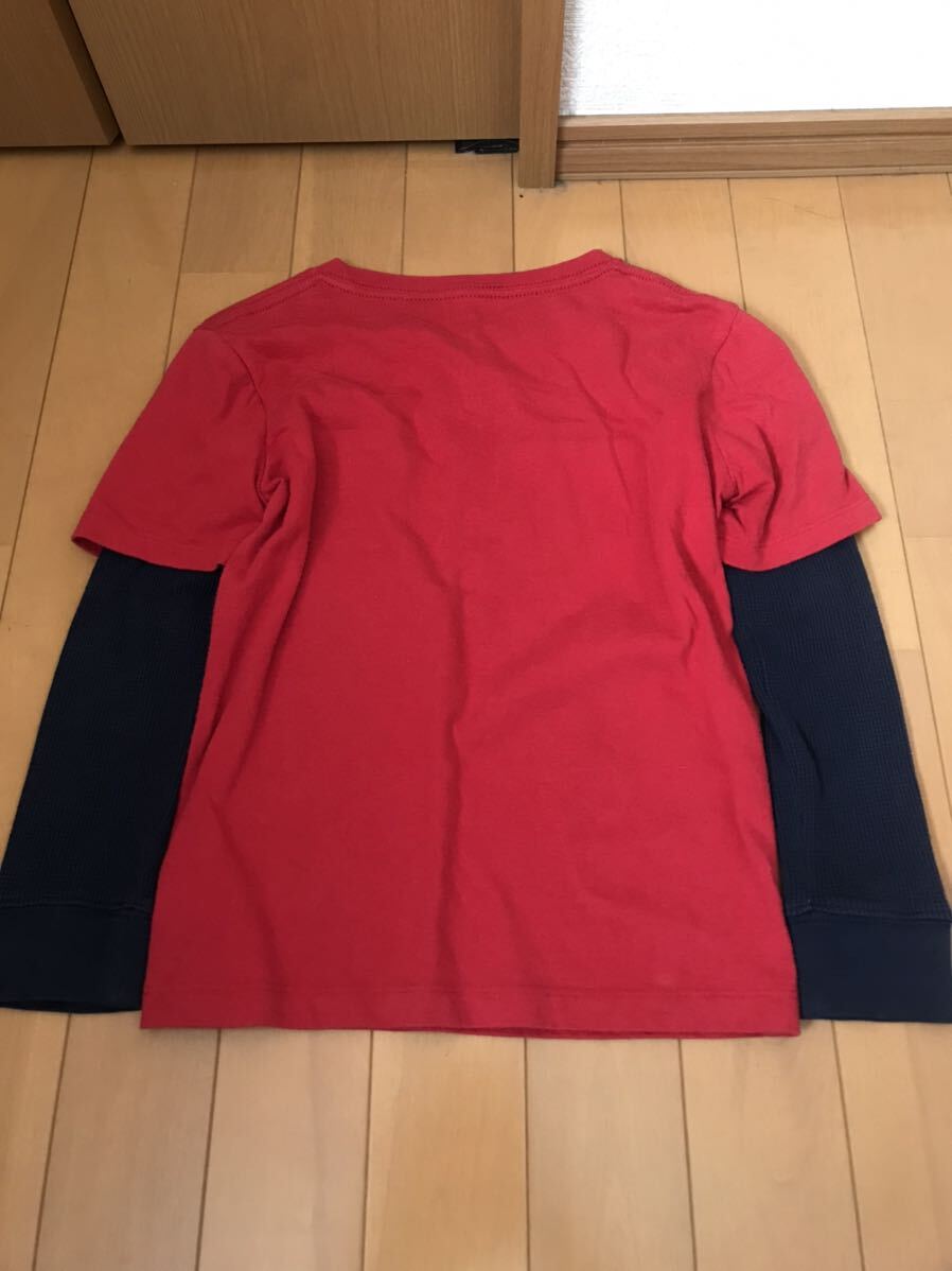 【送料無料】キッズ　ロングTシャツ GAP サイズ120 中古　ギャップ　赤　レッド_画像3