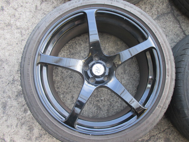 KREUZER 18インチ PCD100 5穴 8J +35 ヨコハマ製 クロイツァー SERIESV-880-1 アルミホイール 225/40R18 中古品 4本の画像3