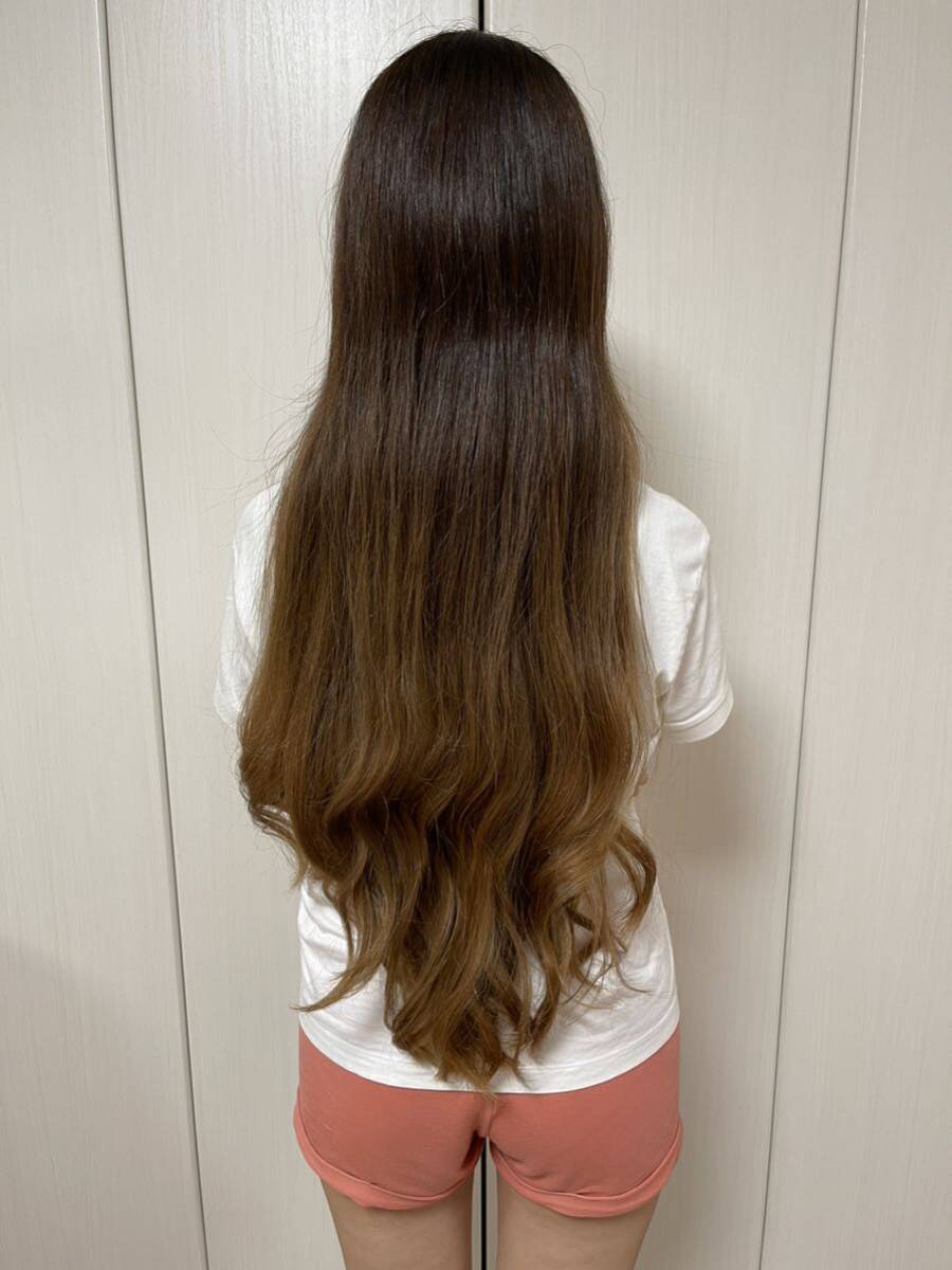 髪束 髪の毛 ウィッグ ヘアドネーション 日本人 ロング 髪 _画像1