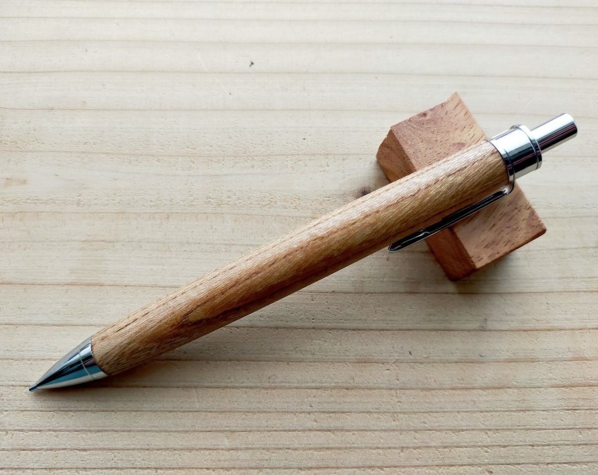 ハンドメイド シャープペン 木軸 欅 0 5mm 加藤金属 工房楔 ハンドメイド シャープペン 木軸 欅 0 5mm 加藤金属 工房楔