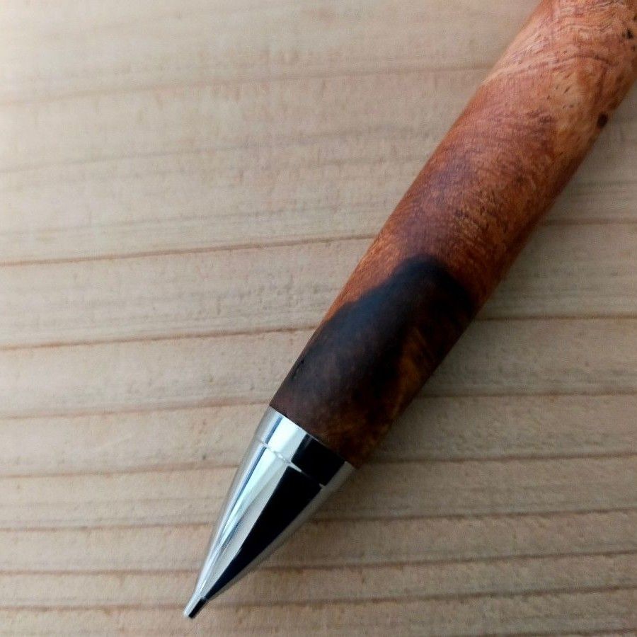 ハンドメイド シャープペン 木軸 花梨紅白 0 5mm 工房楔 加藤 ハンドメイド シャープペン 木軸 花梨紅白 0 5mm 工房楔 加藤