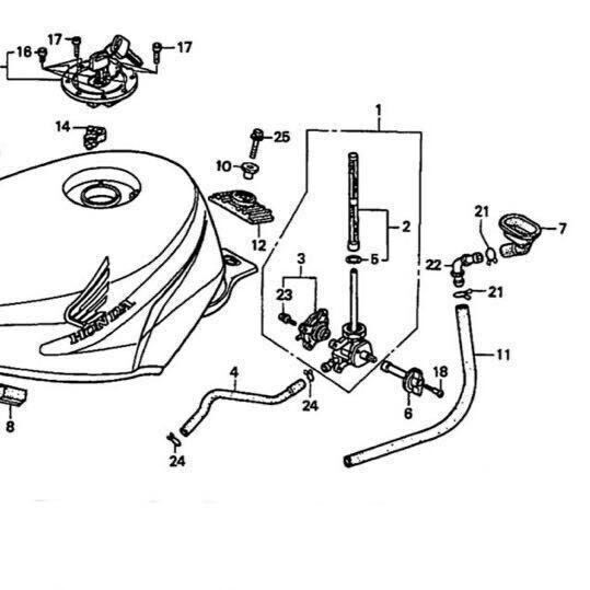 ホンダ純正 CBR250RR MC22 等へ流用 純正フューエルコックレバー GENUINE PARTS MADE IN JAPAN 日本製_画像3