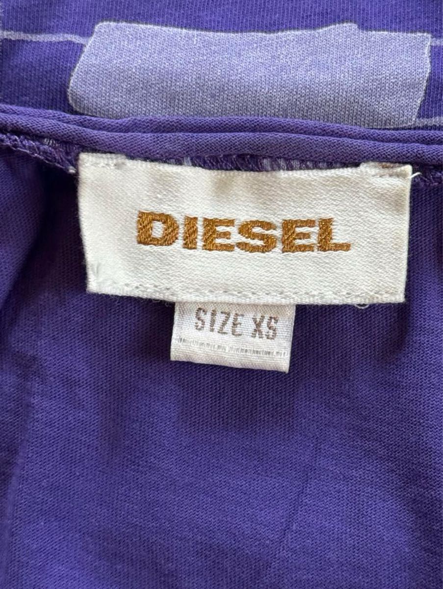 diesel ディーゼル　ミニワンピース　紫　パープル　ノースリーブ