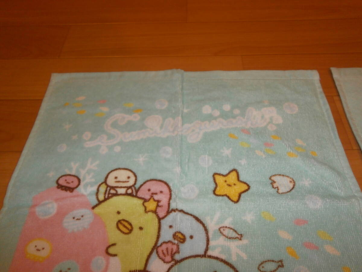 即決★新品★すみっコぐらし★ハンドタオル★35×34センチ★2枚★②★魚★女児女の子幼児幼稚園保育園小学生中学生高校生_画像3