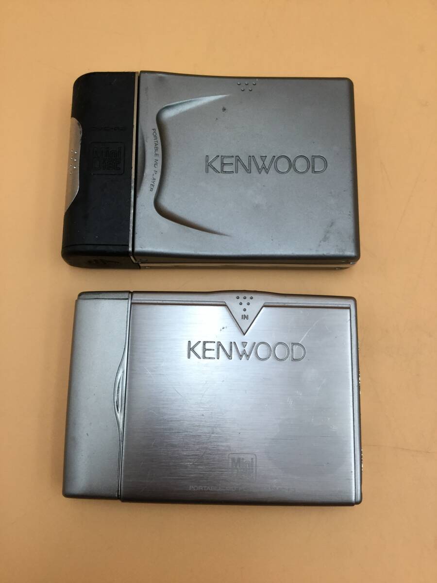 OK9058○KENWOOD ケンウッド ポータブルMDプレーヤー 2台まとめ DMC-G3 DMC-F3 バッテリー NB-L7 NB-L9 部品取り 【ジャンク】240415の画像1