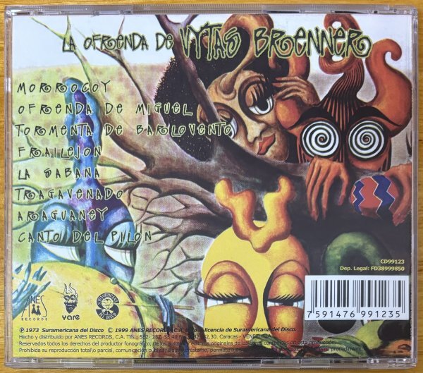 ◎VYTAS BRENNER /La Ofrenda De Vytas (1st/1973年作/Venezuela産Prog/Latin/Jazz )※Venezuela盤CD【ANES Records CD 90123】1999年発売の画像2