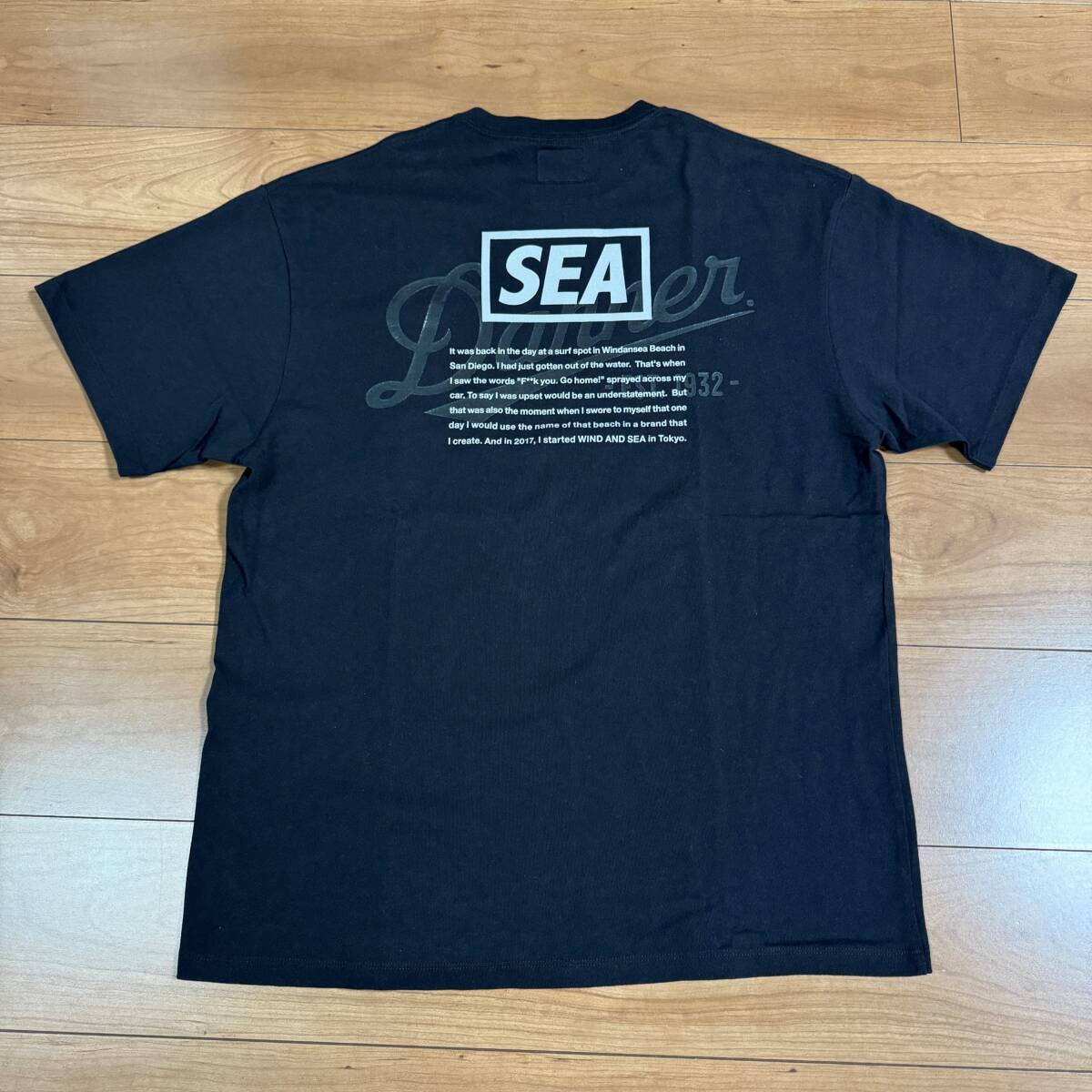 【中古/Ｍサイズ】Danner × WIND AND SEA Heavy oz S/S TEE 黒 //ダナー ブラック 半袖Tシャツ マウンテンライト ウィンダンシーの画像2