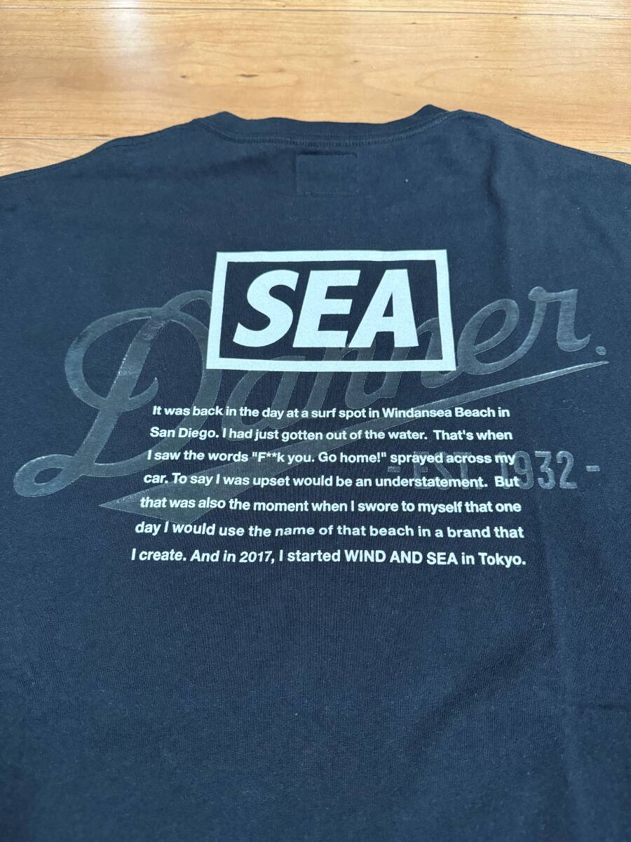 【中古/Ｍサイズ】Danner × WIND AND SEA Heavy oz S/S TEE 黒 //ダナー ブラック 半袖Tシャツ マウンテンライト ウィンダンシーの画像1