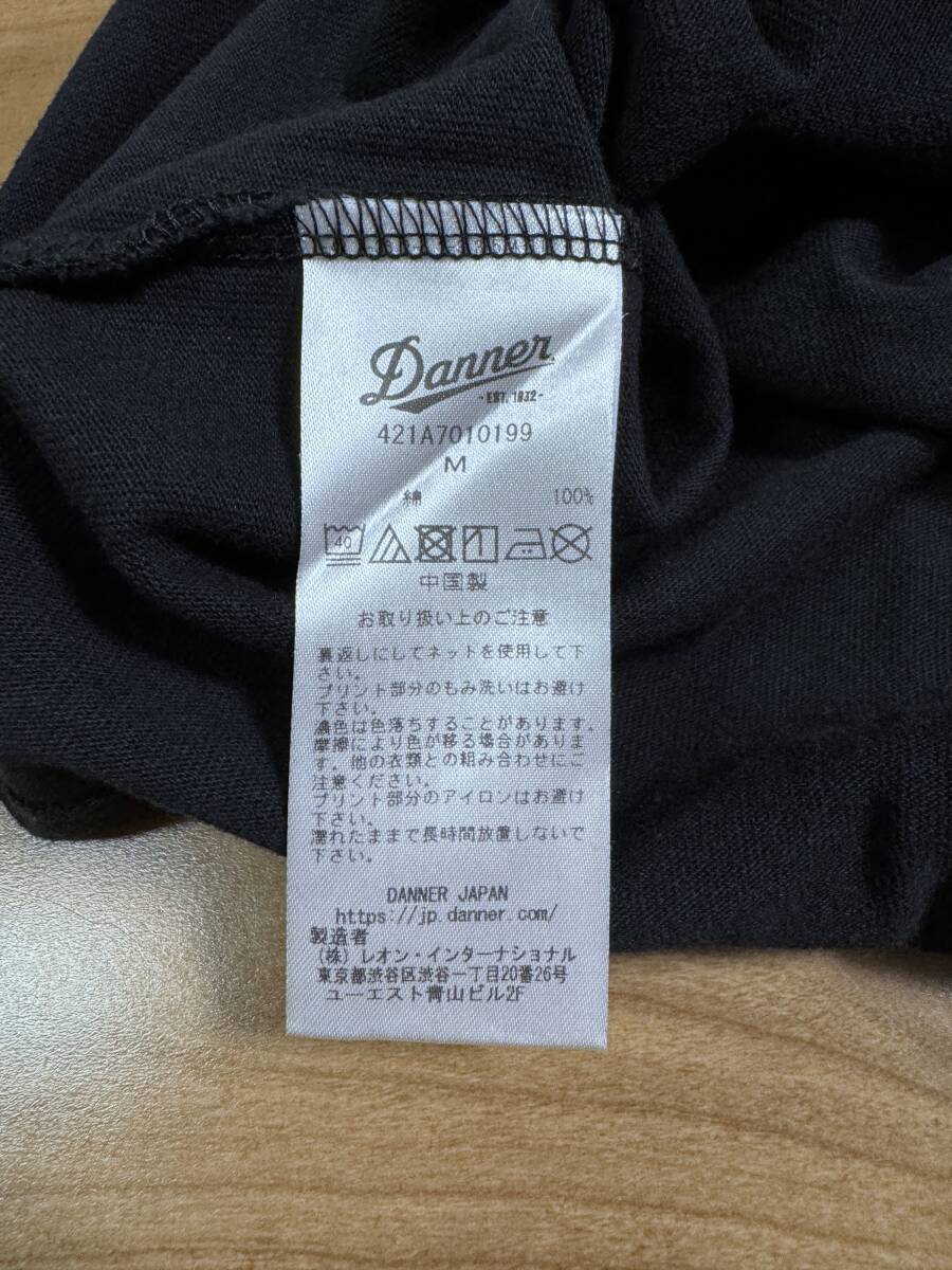 【中古/Ｍサイズ】Danner × WIND AND SEA Heavy oz S/S TEE 黒 //ダナー ブラック 半袖Tシャツ マウンテンライト ウィンダンシーの画像8