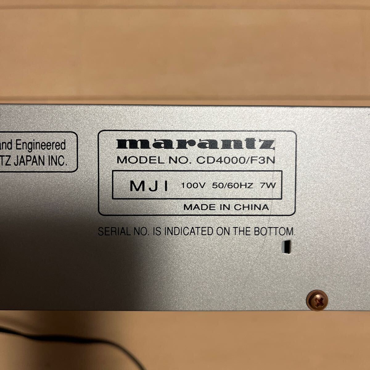 動作確認済 marantz マランツ CDプレーヤー CD4000/F3N CDデッキ _画像7